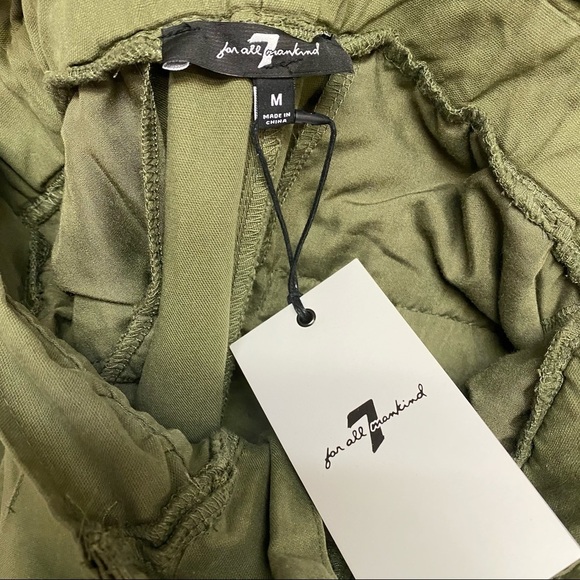 7 For All Mankind Olive Green Paperbag Waist Pants - Picture 6 of 10